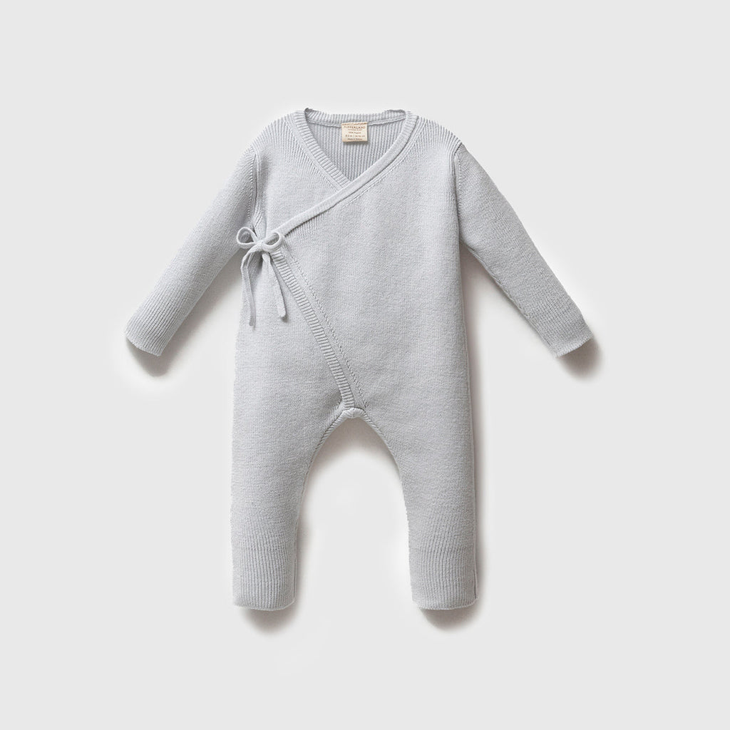 Knit Heirloom Organic Kimono-Blue