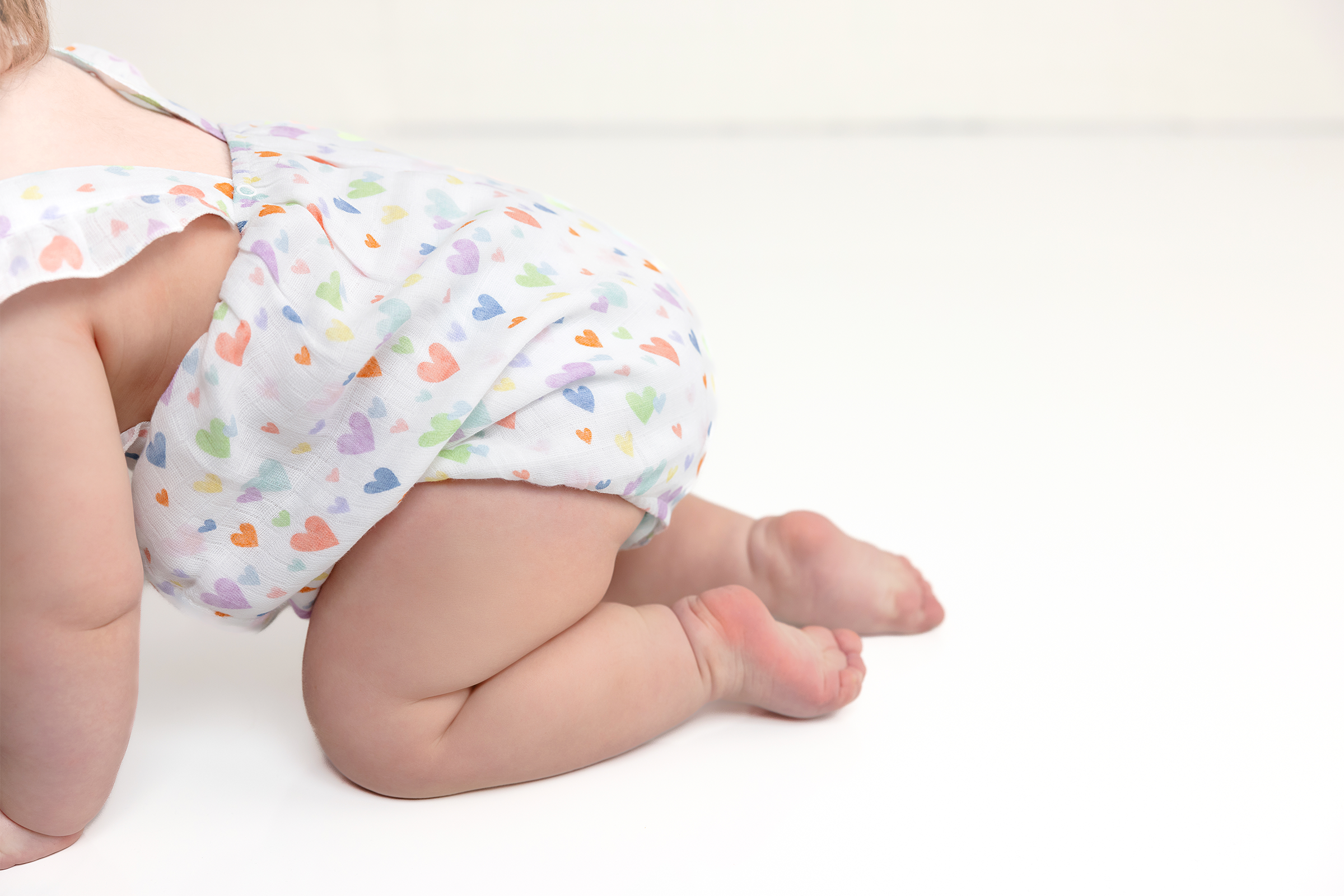 Confetti Hearts Organic Muslin Bubble Romper