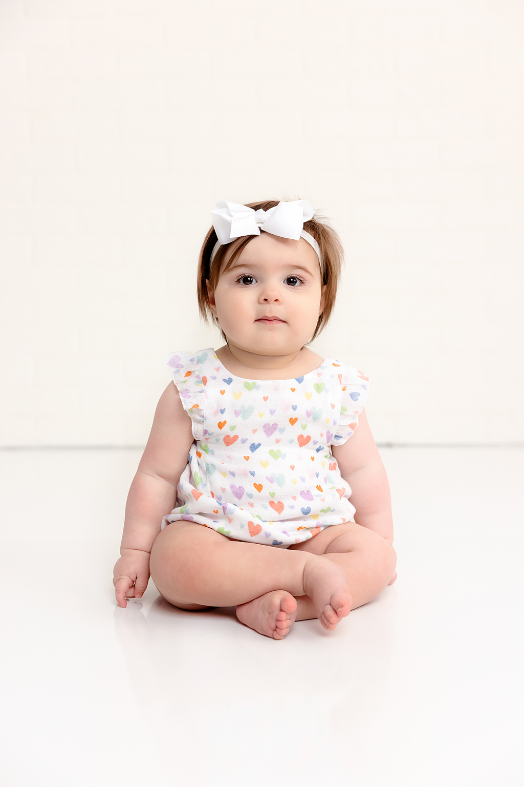 Confetti Hearts Organic Muslin Bubble Romper