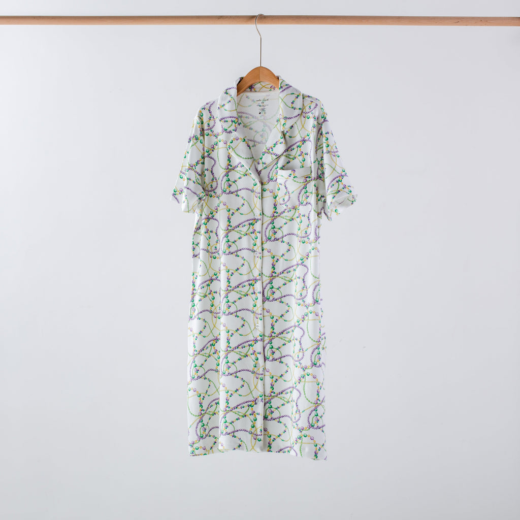 Just Here for the Beads Women's Organic Cotton Mardi Gras Pajamas