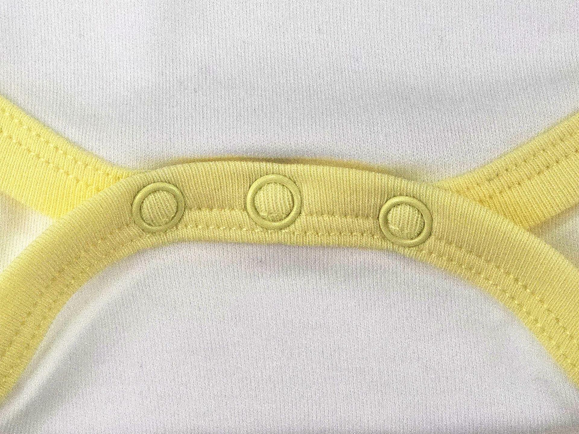 HippoHugs Organic Cotton Baby Sleeveless Footless Romper Yellow Bunny Size 3-6M