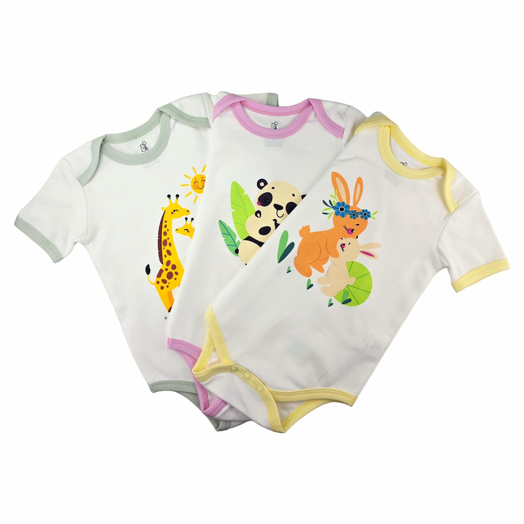 HippoHugs Organic Cotton Baby Sleeveless Footless Romper Yellow Bunny Size 3-6M