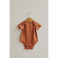 Organic Cotton Baby Bodysuit in Toasted Nut