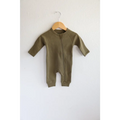 Organic Cotton Baby Sleeper in Olive Green