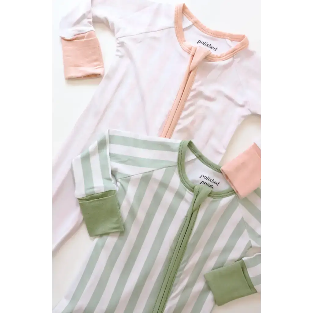 Pink Striped Bamboo Baby Sleeper