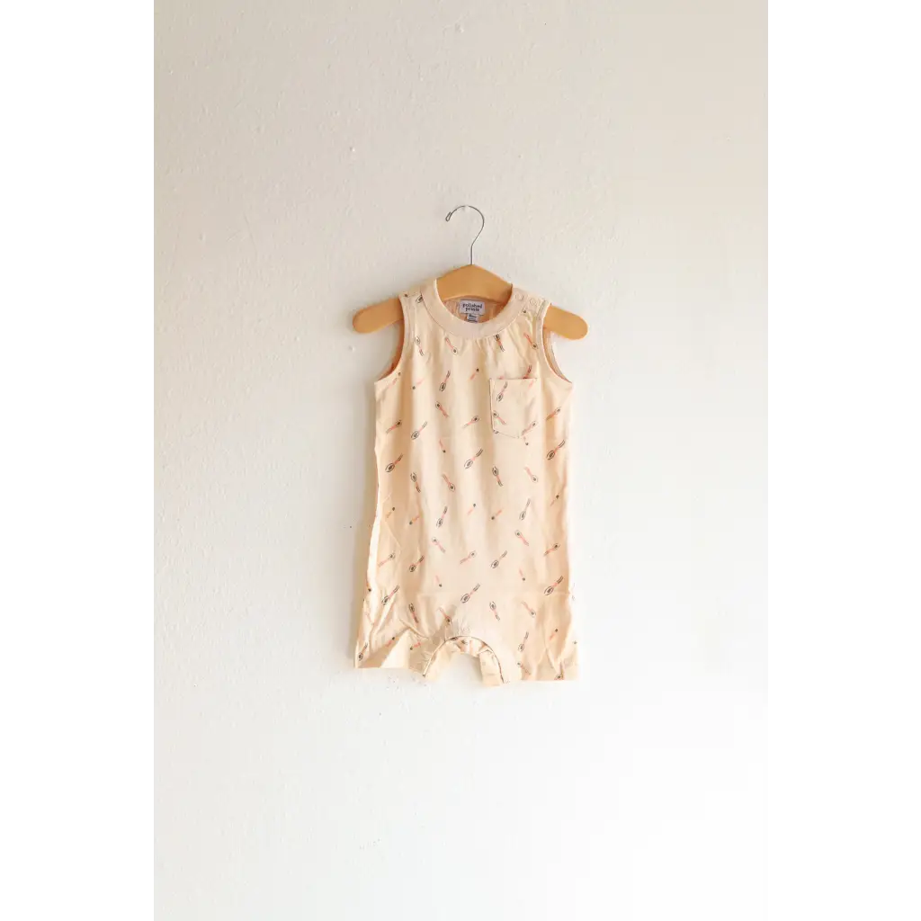 Beige Pocket Playsuit for the Ultimate Summer Vibe in Super Soft Cotton