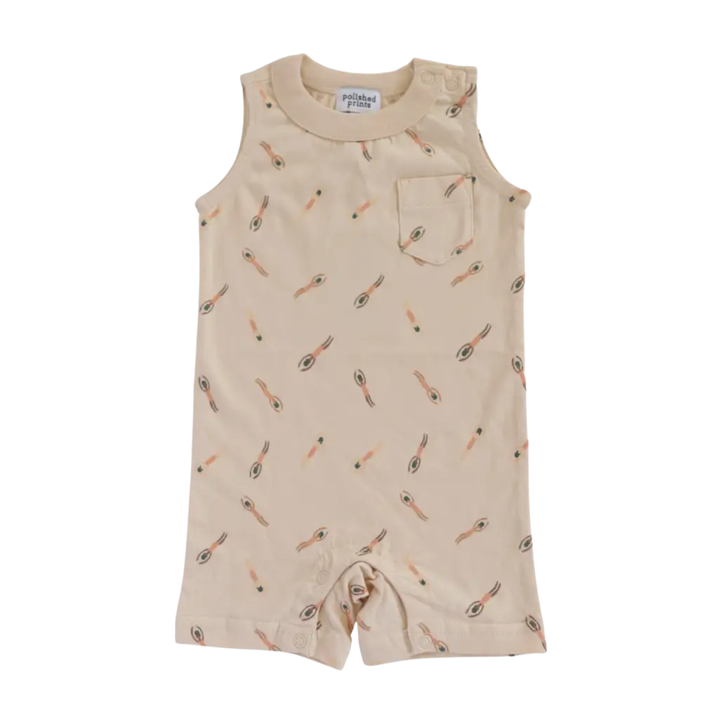 Beige Pocket Playsuit for the Ultimate Summer Vibe in Super Soft Cotton