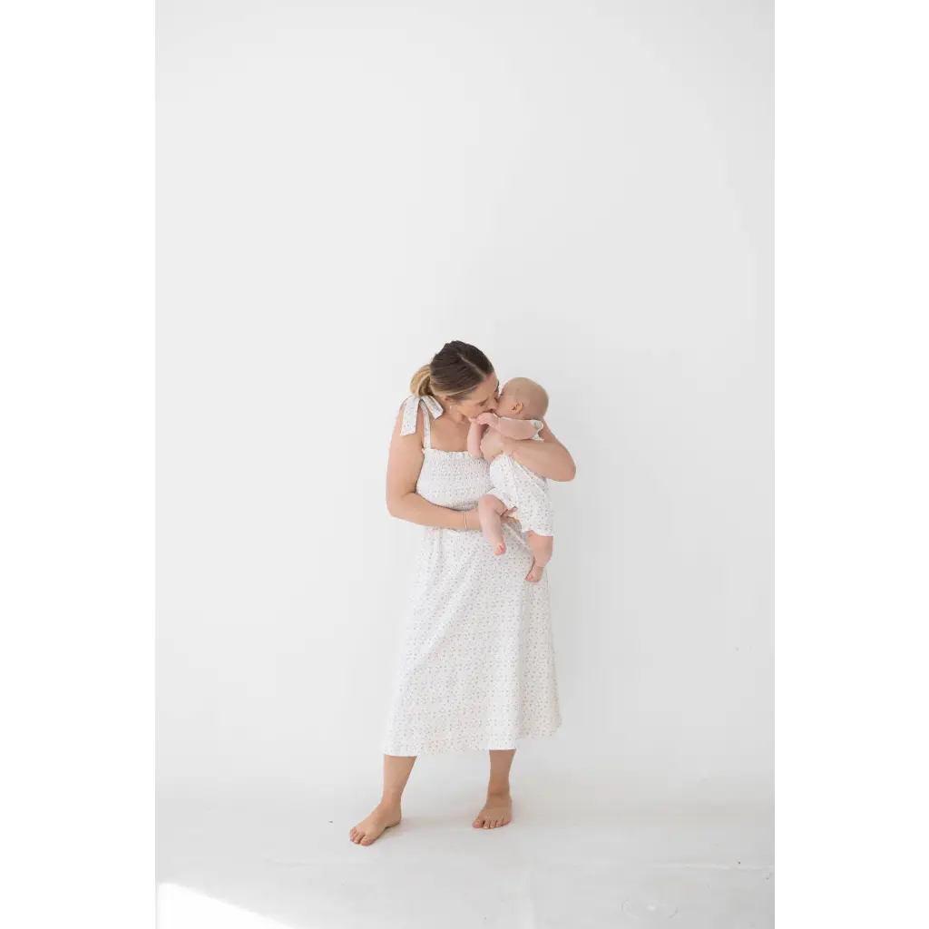 Super Soft Organic Cotton Henley Romper for Babies with Floral Print