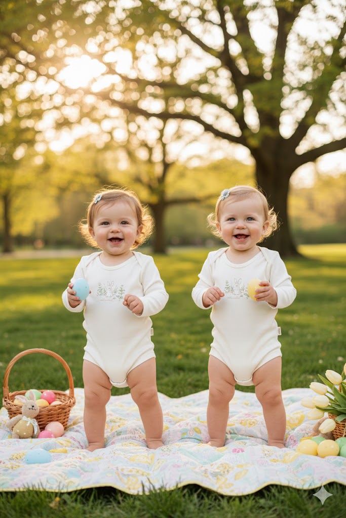 Ecru Bunny Long Sleeve Bodysuit